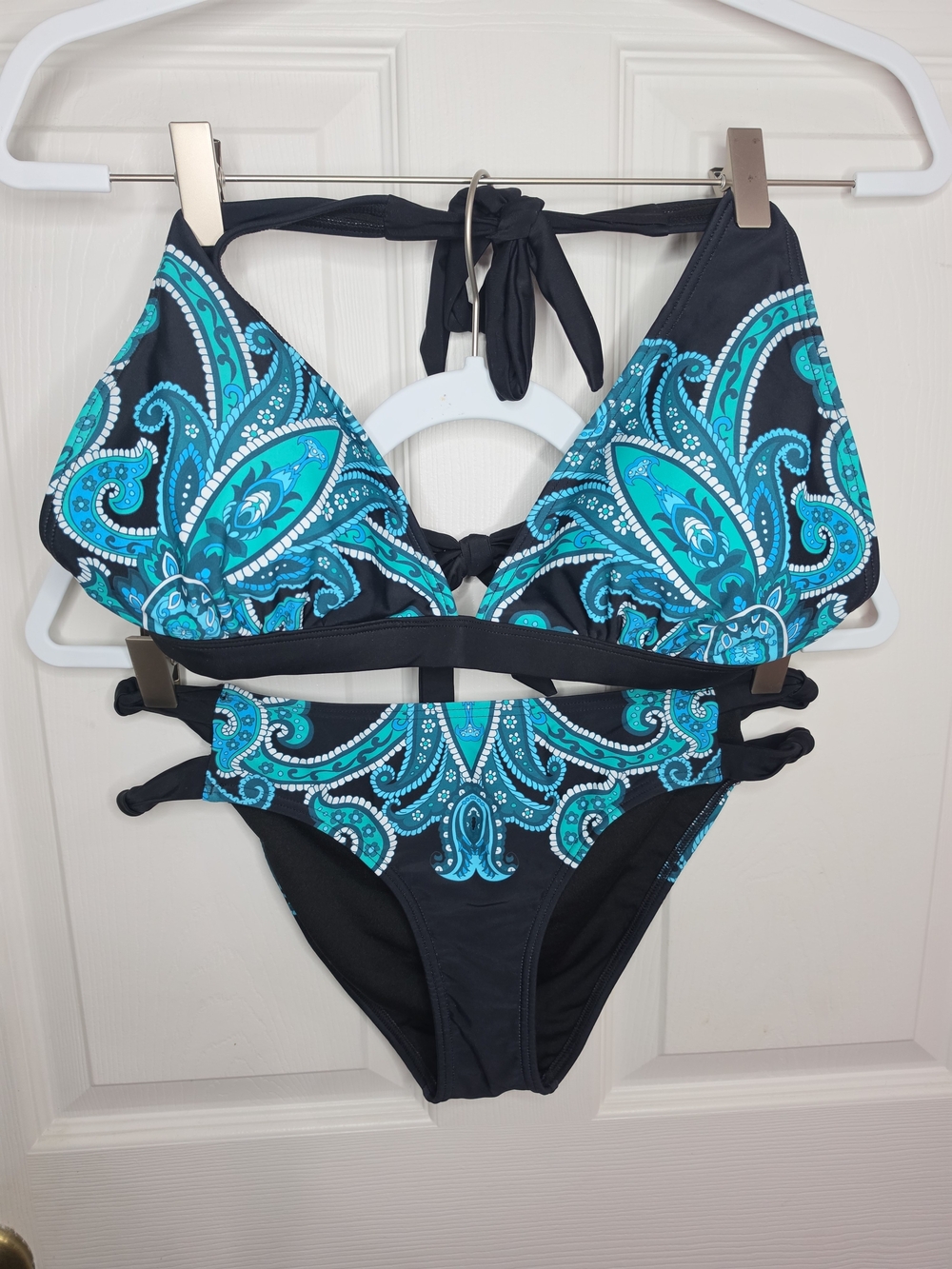 VENUS 3-Piece Paisley Bikini & Cover-Up Set – Size Medium